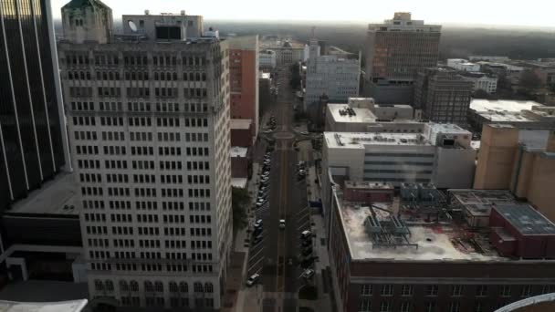 Αεροφωτογραφία Του Downtown Jackson Μισισιπή Κηφήνας Footage Κοιτάζοντας Κάτω Capitol — Αρχείο Βίντεο