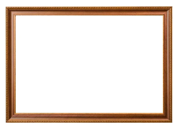Empty Wooden Photo Frame Isolated White Background — Stock Photo, Image