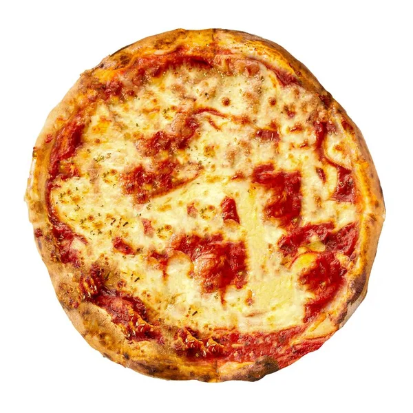 Hausgemachte Pizza Isoliert Auf Weiß — Stockfoto