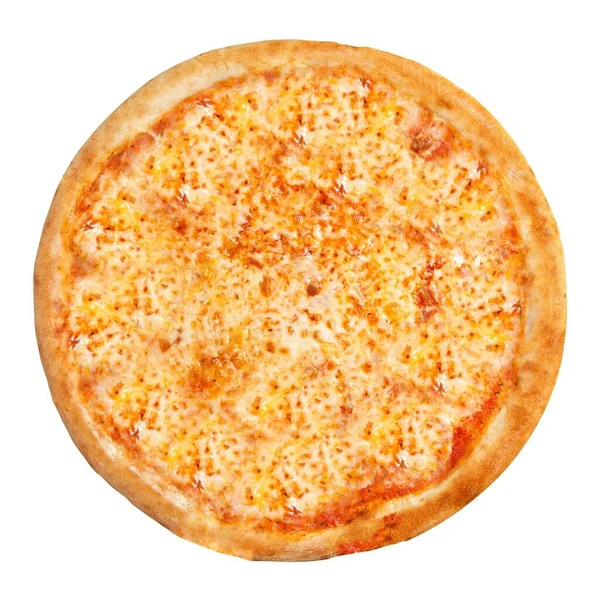 Pizza Normal Isolada Branco — Fotografia de Stock