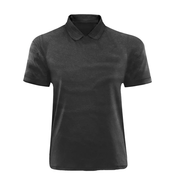 Zwart Shirt Geïsoleerd Witte Achtergrond — Stockfoto