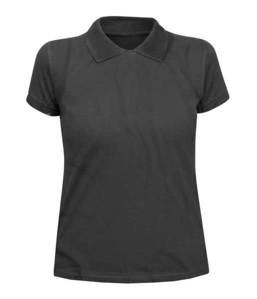 Shirt Nera Isolata Sfondo Bianco — Foto Stock