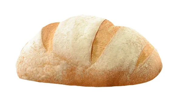Ψωμί Απομονωμένο Λευκό Φόντο — Φωτογραφία Αρχείου
