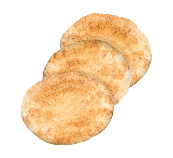 Arab Flat Bread Isolated White Background — ストック写真