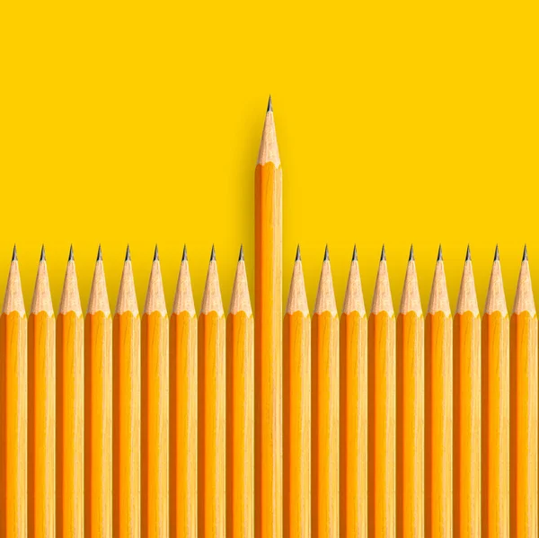 Crayons Bois Avec Crayon Direction Concept Entreprise Symbole Leadership — Photo