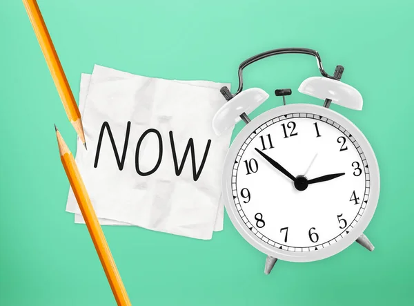 Arrêtez Procrastination Faites Maintenant Décision Terminer Travail Rendez Vous Temps — Photo