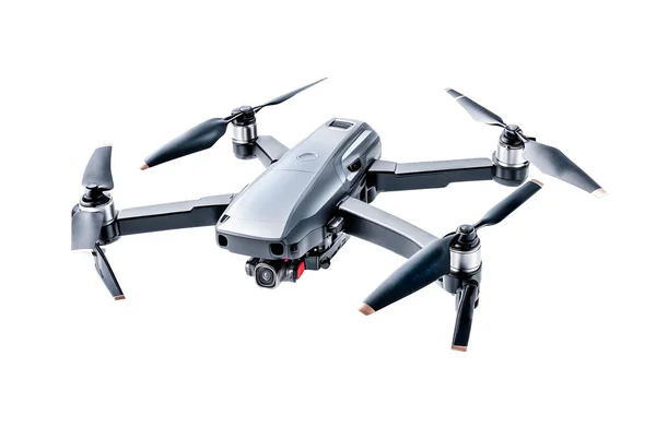 Drone Avec Petite Came Isolé Sur Fond Blanc Photo De Stock