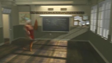 There is some ghostly effect in this video where young women are doing fashion walk. Interesting and funny 3d blender video animation.