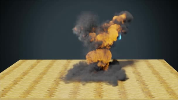 Simulation Smoke Fire — Video Stock