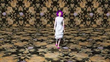 Kurgusal bir ortamda 3 boyutlu moda simülasyonu...