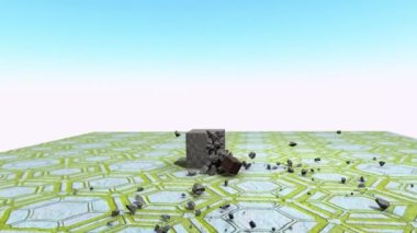 Hücre kırığı konusuyla ilgili 3d video animasyonu.