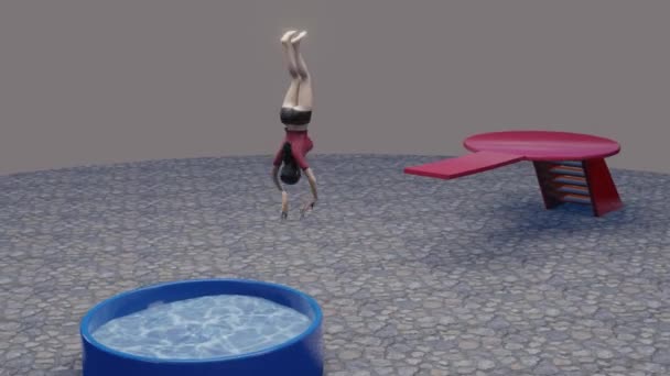 Another Rag Doll Swimming Pool Themed Video Time Looked Another — Stockvideo
