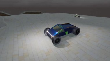 Here we can see how good shock absorbers does this vehicle have. This uneven terrain is true test for every car, but our car was well designed and it fits good to this uneven surface.