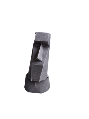 Moai heykelinin saydam arkaplanlı 3 boyutlu modeli..