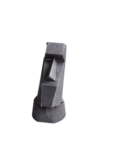 Moai heykelinin saydam arkaplanlı 3 boyutlu modeli..