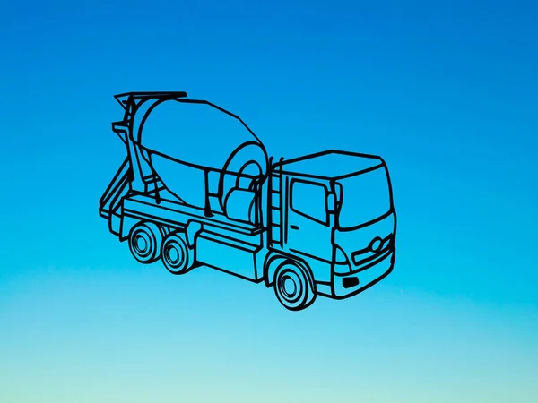 kamyon vektör simgesi modern illüstrasyon