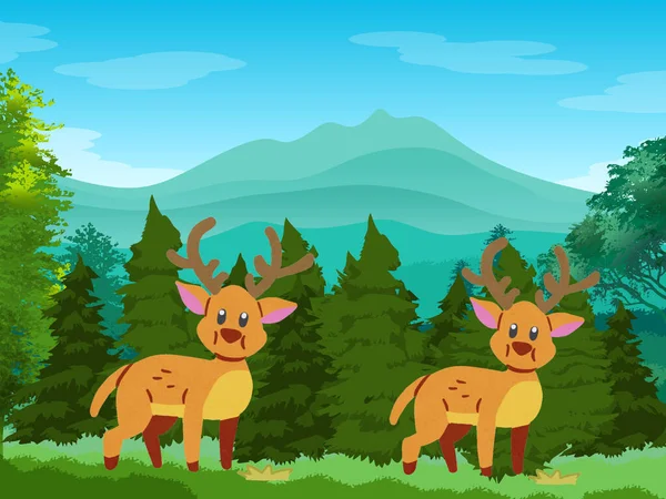 Ormandaki vahşi geyik