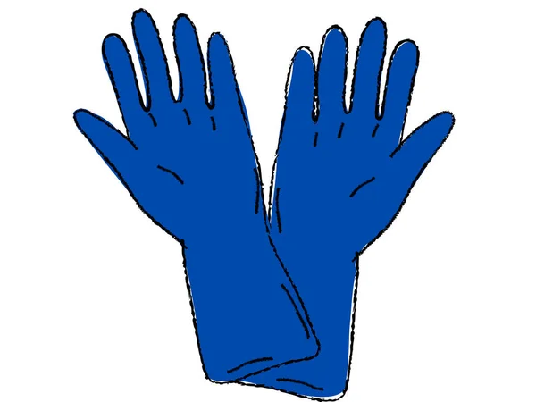 Rubber Gloves Icon Cartoon Style White Background Design Your Projects — Fotografia de Stock
