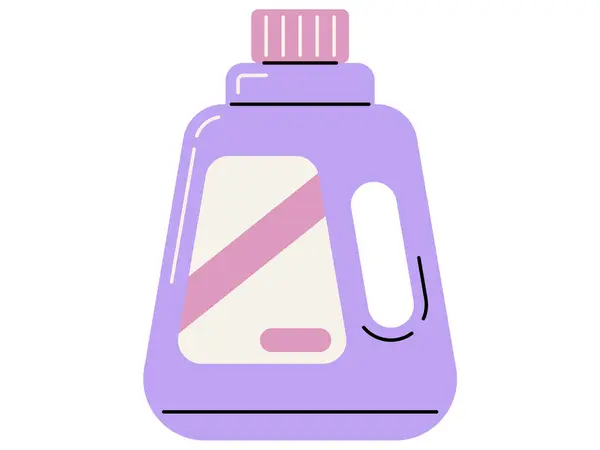 Detergent bottle with liquid icon illustration design