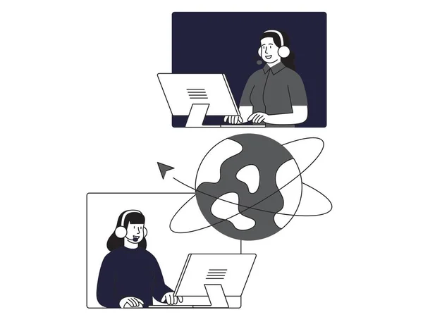 İnternet dünyasında sohbet.