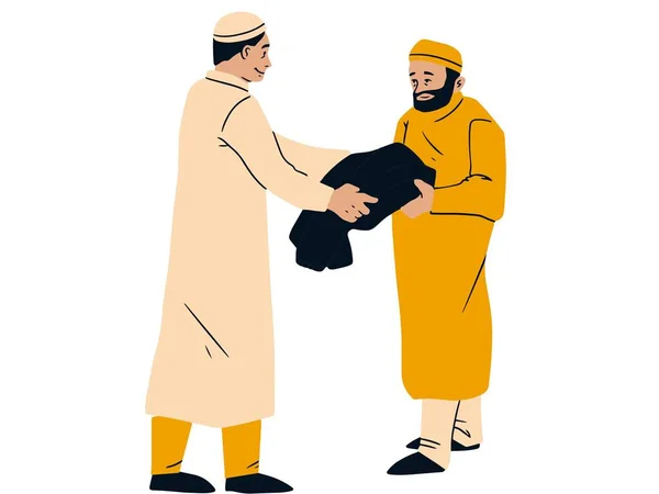 Islamscy Mężczyźni Torbą Modlitwy — Zdjęcie stockowe