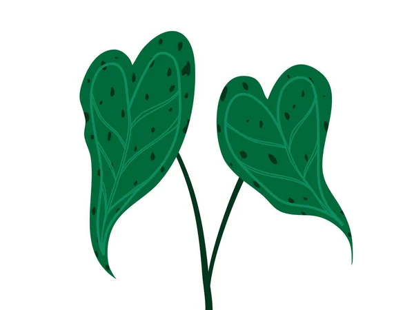 Yeşil Beyaz bir arka plan üzerinde bırakır. vektör çizim 