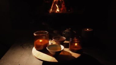 Brewing puerh tea. Traditional chinese tea ceremony. Tea pouring to teapot on a tea tray