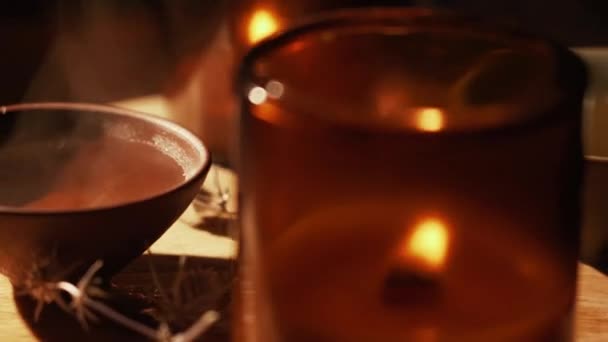 Brewing Puerh Tea Traditional Chinese Tea Ceremony Tea Pouring Teapot — Αρχείο Βίντεο