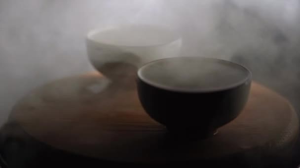 Brewing Puerh Tea Traditional Chinese Tea Ceremony Tea Pouring Teapot — Stock Video