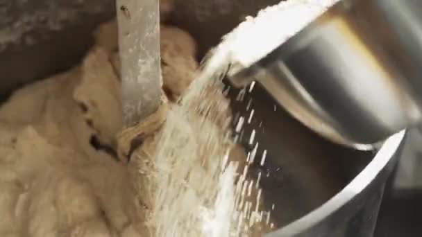 Tillverkning Bröd Begreppet Livsmedelsindustri — Stockvideo