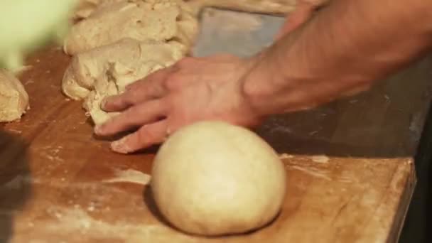Διαδικασία Παρασκευής Ψωμιού Έννοια Της Βιομηχανίας Τροφίμων — Αρχείο Βίντεο