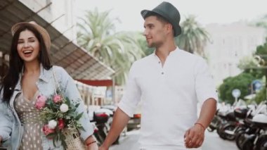 Mutlu Çiftler Seyahat Eğlence Turistleri Şehir Aşkı Öpüşme Yaşam Tarzı Tatili