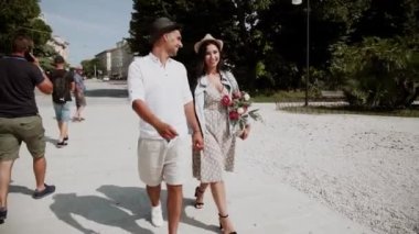 Mutlu Çiftler Seyahat Eğlence Turistleri Şehir Aşkı Öpüşme Yaşam Tarzı Tatili