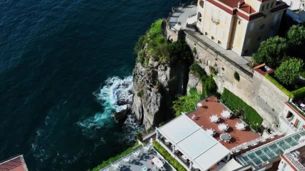 Costa Piano Sorrento Itália Drone Shot — Vídeo de Stock