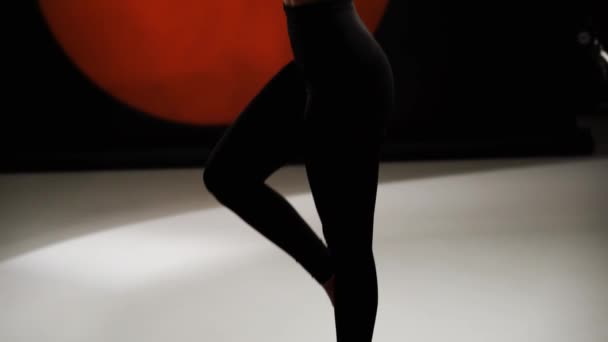 Athletic Woman Doing Yoga Photo Studio Yoga Meditation Concept — Stock Video