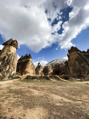 Kapadokya 'nın popüler yerleri. Goreme sokakları. Türkiye 'nin Instagram Yerleri