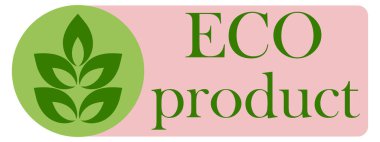 Organic eco natural bio vegan sticker label logo icon. Logo with a pattern of green leaves. Ecological products. Stickers of eco-friendly products. Vector illustration of vegan organic food icons