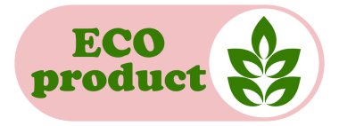 Organic eco natural bio vegan sticker label logo icon. Logo with a pattern of green leaves. Ecological products. Stickers of eco-friendly products. Vector illustration of vegan organic food icons