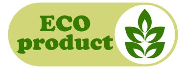 Organic eco natural bio vegan sticker label logo icon. Logo with a pattern of green leaves. Ecological products. Stickers of eco-friendly products. Vector illustration of vegan organic food icons