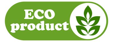 Organic eco natural bio vegan sticker label logo icon. Logo with a pattern of green leaves. Ecological products. Stickers of eco-friendly products. Vector illustration of vegan organic food icons