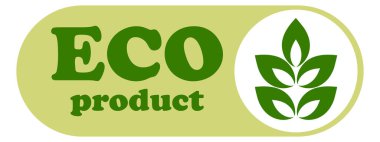 Organic eco natural bio vegan sticker label logo icon. Logo with a pattern of green leaves. Ecological products. Stickers of eco-friendly products. Vector illustration of vegan organic food icons