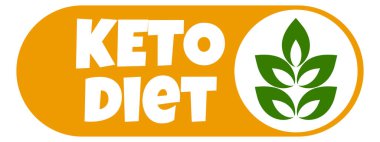 Keto keto diet keto food keto product organic eco natural bio vegan sticker label logo icon. Logo with a pattern of green leaves. Ecological products. Stickers of eco-friendly products. Vector illustration of vegan organic food icons