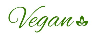 Organic eco natural bio vegan sticker label logo icon. Logo with a pattern of green leaves. Ecological products. Stickers of eco-friendly products. Vector illustration of vegan organic food icons