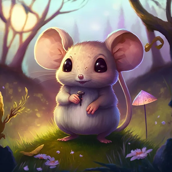 Animal mouse character for children. Fantasy cute animal suitable for children book.