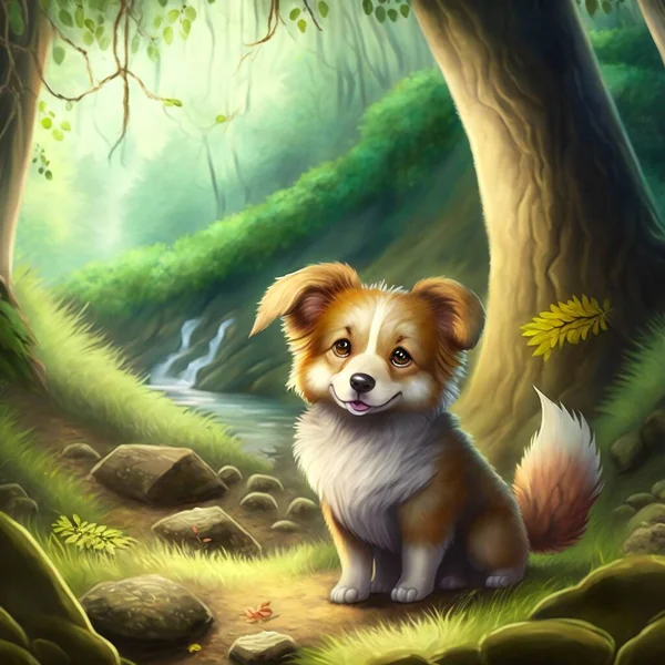 Animal dog character for children. Fantasy cute animal suitable for children book.