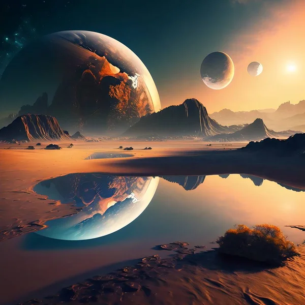 exoplanet landscape wallpaper