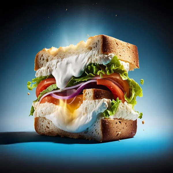 Illustration of a perfect sandwich suitable for posters as a promo image