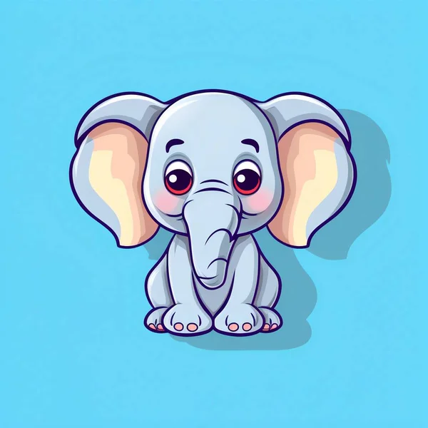 Logo of an animal. Elephant icon. Cartoon style.
