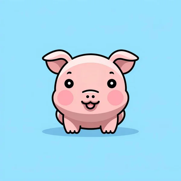 Logo of an animal. Pig icon. Cartoon style.
