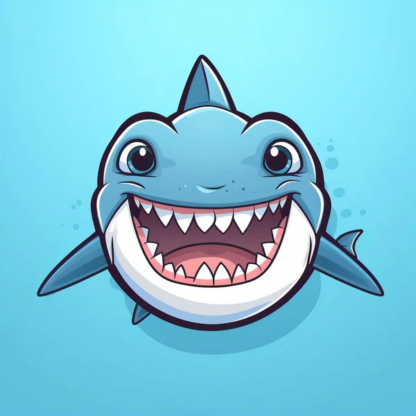 Logo of an animal. Shark icon. Cartoon style.